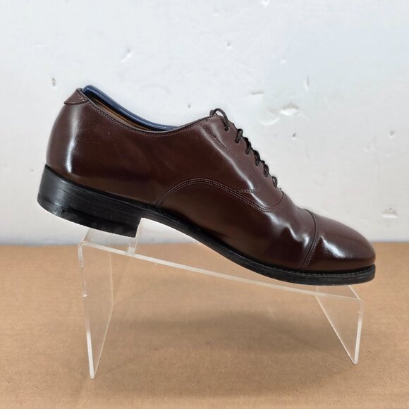 Jhonston & Murphy Optima Oxford Shoes Sz 8 D Brown Cap Toe Fall Leather - Picture 6 of 16